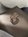 The ring is a fashionable, unique and niche design for women's index finger rings. It's a trendy ring on Instagram and a simple layering for women with a plain ring details Picture